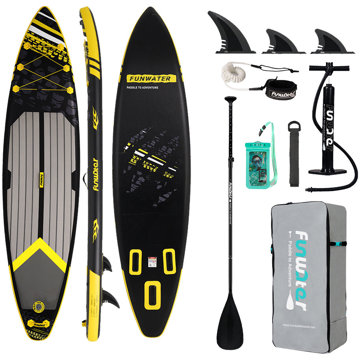 

Kubisport Paddleboard 350 × 84 × 15 cm s příslušenstvím černožlutý
