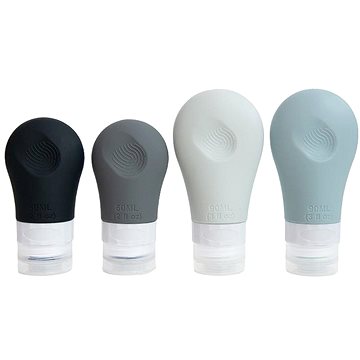 

Kufryplus Cestovní silikonové lahvičky 60 + 90 ml XND20, sada 4 ks