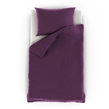 

Kvalitex Ložní saténové povlečení s proužkem 140 × 200, 70 × 90 cm PURPUROVÉ