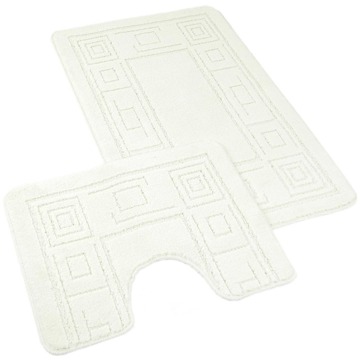 

Kvalitex Koupelnová a WC předložka 60 × 100, 50 × 60 cm ornament smetanová
