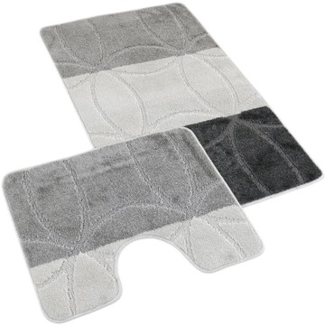 

Kvalitex Koupelnová a WC předložka 60 × 100, 50 × 60 cm geometrie šedá