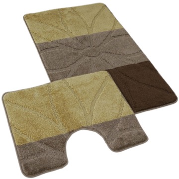 

Kvalitex Koupelnová a WC předložka 60 × 100, 50 × 60 cm Helga hnědá
