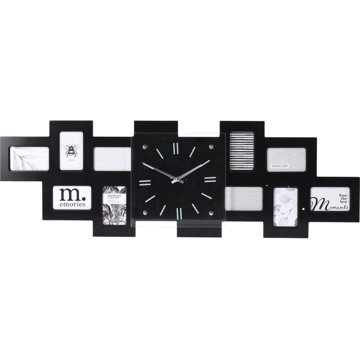 

Home Styling Collection Nástěnné hodiny s 10 fotorámečky, 80 × 4 × 26 cm
