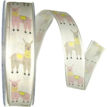 GOLDINA Stuha dětská narozeninová HAPPY LAMA CREAM krémová 9205