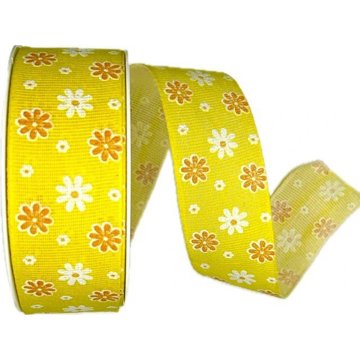 GOLDINA Stuha látková jarní FIORI DI PRIMAVERA GIALLO žlutá 8825