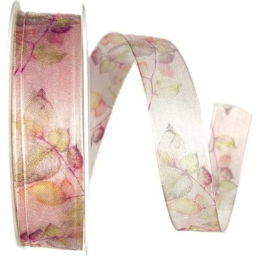 GOLDINA Stuha taftová DREAM GARDEN PASTEL PINK růžová transparentní 8832