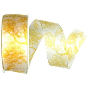 

GOLDINA Stuha taftová MAGNOLIA YELLOW transparentní žlutá 8855