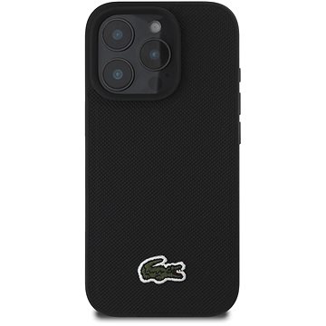 

Lacoste Iconic Petit Pique Woven Logo MagSafe Zadní Kryt pro iPhone 16 Pro Black