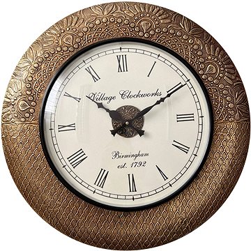 

LAKŠMI - indický nábytek Nástěnné hodiny průměr 45 cm, vzor 1