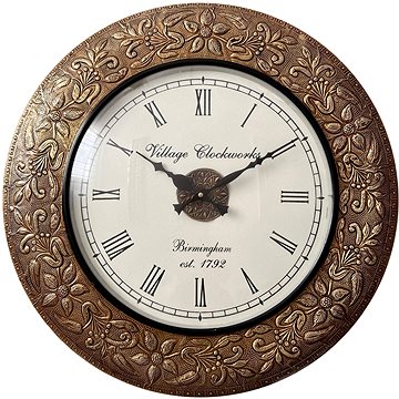 

LAKŠMI - indický nábytek Nástěnné hodiny průměr 45 cm, vzor 5