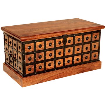 

LAKŠMI Truhla Jali 90 × 45 × 45 z indického masivu palisandr - light honey
