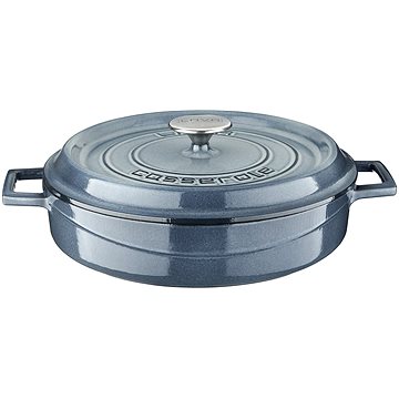 

LAVA METAL Litinový hrnec nízký kulatý 28 cm - šedá majolika