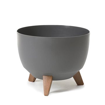 

LAMELA Květináč ROMA, průměr 40cm, mísa na nožkách, antracit