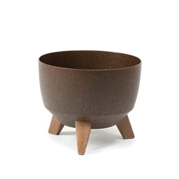 

LAMELA Květináč ROMA ECO COFFEE, průměr 33 cm, mísa na nožkách, espresso