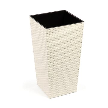 

LAMELA Květináč FINEZIA RATAN, 19 x 19 cm, výška 36 cm, krémový