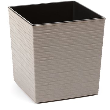 

LAMELA Květináč JUKA ECO DLUTO - vroubek 25 x 25 cm, výška 26 cm, šedý