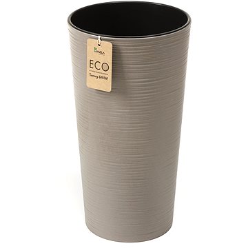 

LAMELA Květináč LILIA ECO DLUTO - vroubek, průměr 25 cm, výška 46.5 cm, šedý
