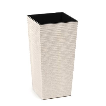 

LAMELA Květináč FINEZIA ECO WOOD DLUTO - vroubek, 30 x 30 cm, vysoký 57 cm, bílý