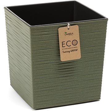 

LAMELA Květináč JUKA ECO DLUTO - vroubek 30 x 30 cm, výška 31 cm, zelený