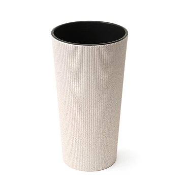 

LAMELA Květináč LILIA ECO JUMPER - proužek, průměr 25 cm, výška 46.5 cm, bílý