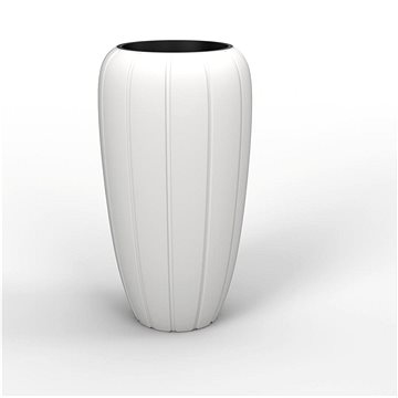 

LAMELA Květináč nízký GAJA, průměr 40 cm, výška 78 cm, bílý