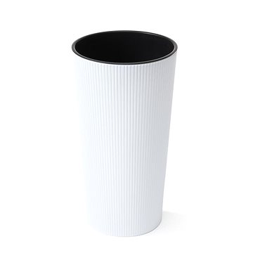 

LAMELA Květináč LILIA JUMPER - proužek, průměr 19 cm, výška 36,4 cm, bílý