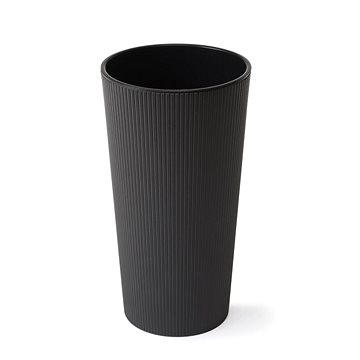 

LAMELA Květináč LILIA JUMPER - proužek, průměr 25 cm, výška 46.5 cm, grafit