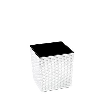 

LAMELA Květináč JUKA RATAN 19 x 19 cm, výška 19.5 cm, bílý
