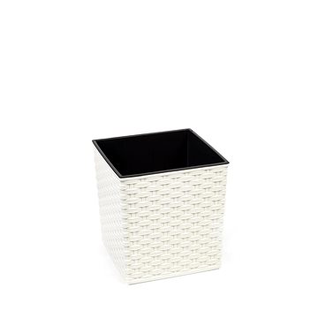 

LAMELA Květináč JUKA RATAN 19 x 19 cm, výška 19.5 cm, krémová