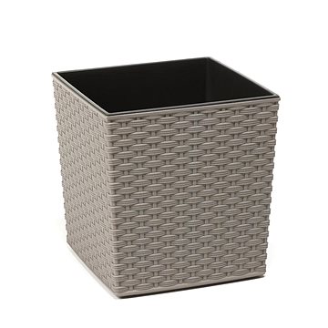 

LAMELA Květináč JUKA ECO WOOD RATAN, 25 x 25 cm, výška 26 cm, šedý