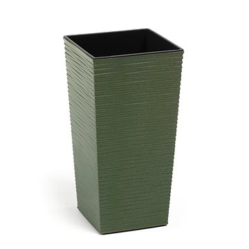 

LAMELA Květináč FINEZIA ECO WOOD DLUTO - vroubek 40 x 40 cm, výška 75 cm, zelený