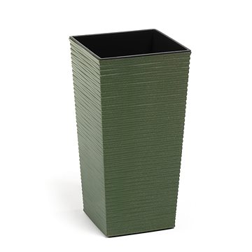 

LAMELA Květináč FINEZIA ECO DLUTO - vroubek 19 x 19 cm, výška 36 cm, zelený