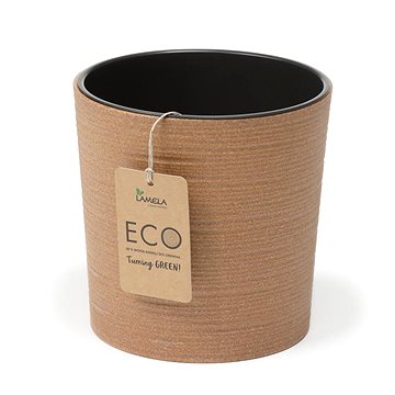 

LAMELA Květináč MALWA ECO DLUTO - vroubek, průměr 25 cm, výška 25.5 cm, natur