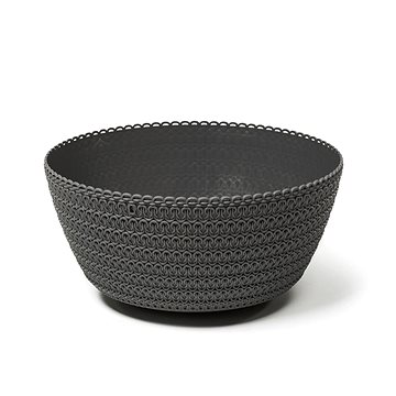 

LAMELA Květináč - žardinka JERSEY, průměr 24 cm, výška 13.2 cm, antracit