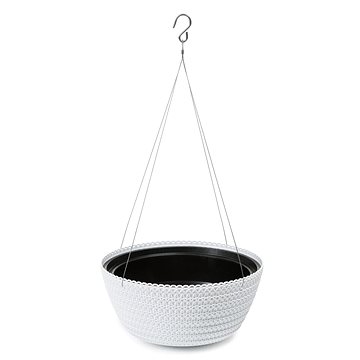

LAMELA Květináč závěsný - žardinka JERSEY, průměr 24 cm, výška 13.2 cm, bílý