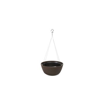 

LAMELA Květináč závěsný - žardinka JERSEY, průměr 24 cm, výška 13.2 cm, hnědý