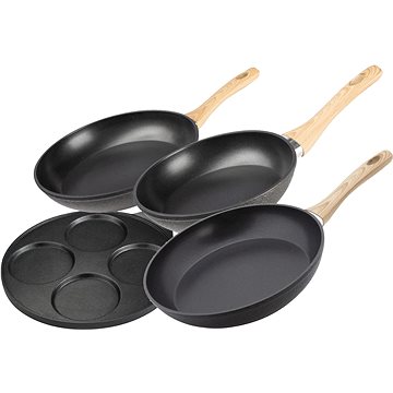 

Lamart NATUR Pánve 20 cm, 24 cm a 28 cm + Lamart CREPE Lívanečník 26 cm
