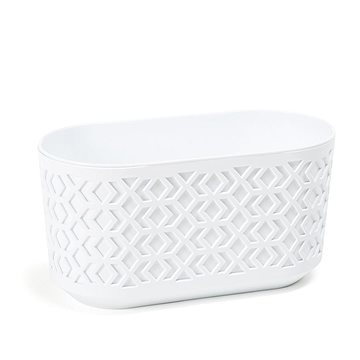 

LAMELA Truhlík AZTEK 40 x 19.5 cm, výška 20,5 cm, bílý/bílý