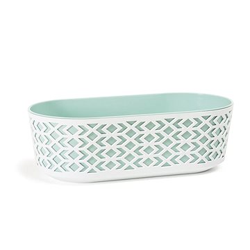 

LAMELA Truhlík AZTEK 60 x 19.5 cm, výška 20,5 cm, mátový/bílý