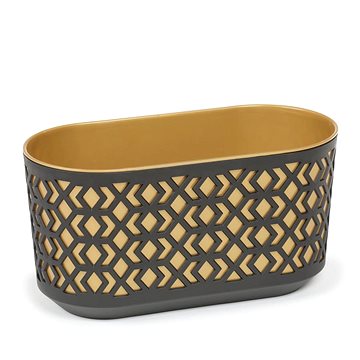 

LAMELA Truhlík AZTEK 40 x 19.5 cm, výška 20,5 cm, zlatá/černá