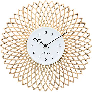 

LAVVU Chic Dřevěné designové hodiny s plynulým chodem