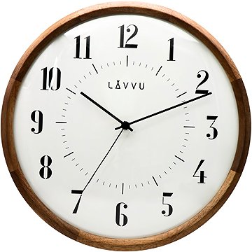 

LAVVU Retro Dřevěné hodiny s plynulým chodem