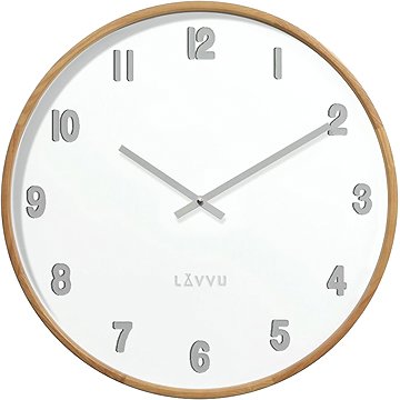 

LAVVU Fade Dřevěné bílé hodiny světlé