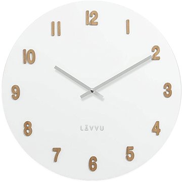 

LAVVU White Velké bílé dřevěné hodiny