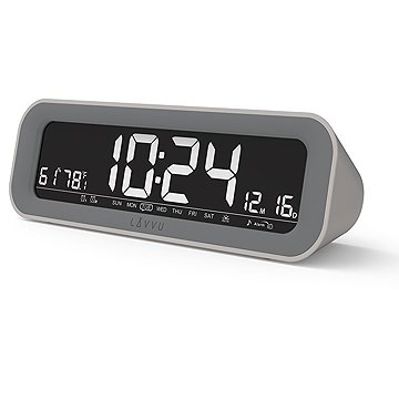 

LAVVU Smart Digitální budík do sítě s rádiem šedý