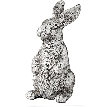 

LENE BJERRE Velikonoční dekorace - Stojící králík stříbrný, 11cm