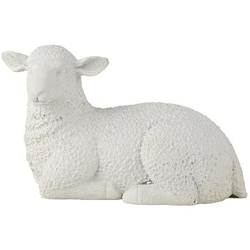 

LENE BJERRE Velikonoční dekorace - Ovečka ležící bílá, 13 x 8 cm