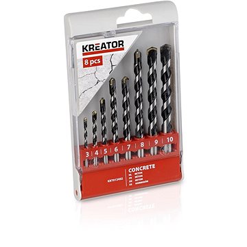 

KREATOR Vrtáky do betonu sada 8ks 45933 mm KRT012402