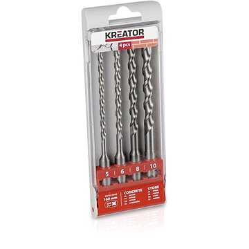 

KREATOR 4 ks SDS plus Vrtáků 5-6-8-10 x 160 mm KRT012602