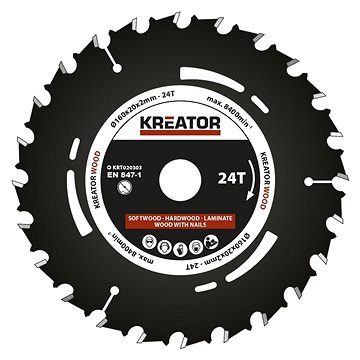 

KREATOR Pilový kotouč pro ponorné pily 160mm 24T KRT020303